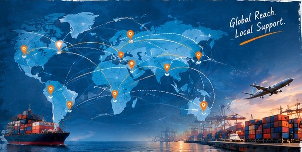 Worldwide logistics connections — Global Reach. Local Support.